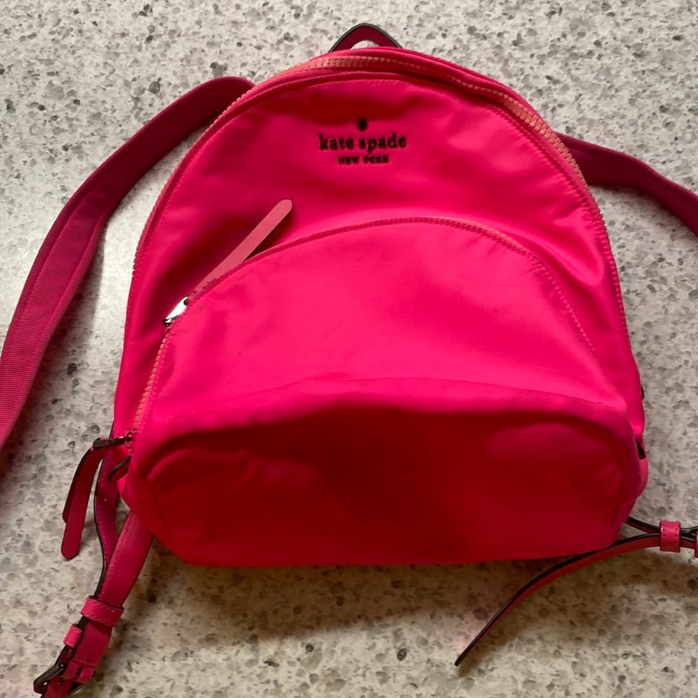 Pink nylon Kate spade backpack